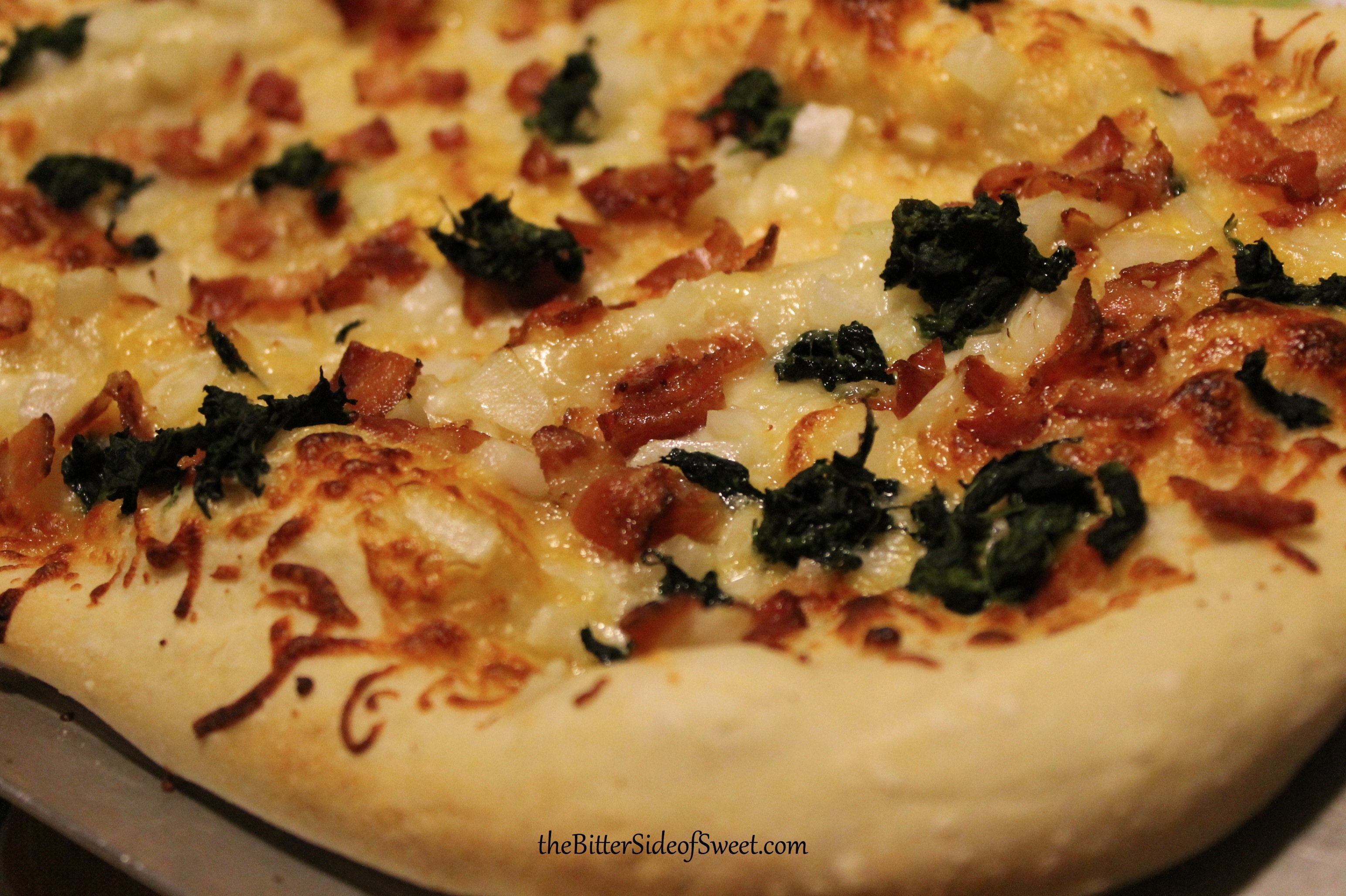 Bacon and Spinach Pizza 