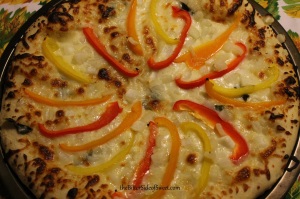 Red Yellow Orange Bell Pepper Pizza 