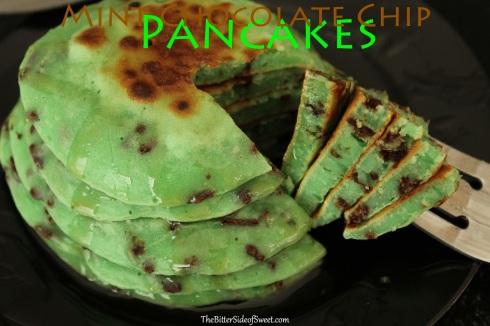 Mint Chocolate Chip Pancakes 